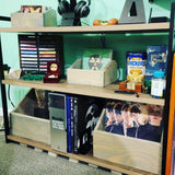 Rustic Vinyl Record Storage Crate, 12” Shelf Depth