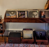 Rustic Vinyl Record Storage and Display Stand