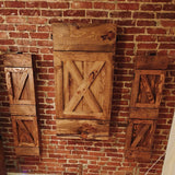 Closed view of handcrafted Murphy Dining Table and Bench Set hanging on wall