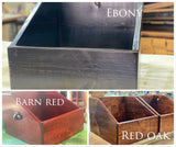 Rustic Vinyl Record Storage Crate, 12” Shelf Depth