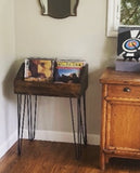 Rustic Vinyl Record Storage and Display Stand
