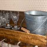Edged Bar Shelf 8” Deep w/ Wine Glass Rack