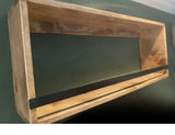 Reclaimed Wood Open Liquor Cabinet