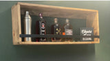 Reclaimed Wood Open Liquor Cabinet