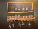 Reclaimed Wood Open Liquor Cabinet