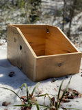 Handcrafted reclaimed wood record album holder