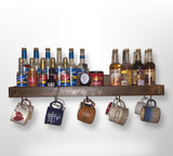 Rustic Coffee Mug Rack/Shelf