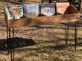 Rustic Vinyl Record Storage and Display Stand