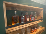 Reclaimed Wood Open Liquor Cabinet