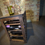 Reclaimed Wood Wine Rack /Freestanding with Shelf Top