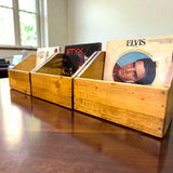 Reclaimed Wood Vinyl Record Storage Box