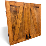 Handcrafted Reclaimed Wood Dartboard Cabinet – 27.5” x 27.5”