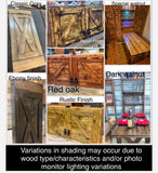 Handcrafted Reclaimed Wood Whiskey Cabinet | Freestanding or Wall Mounted Bar Cabinet