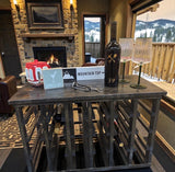 Reclaimed Wood Wine Rack /Freestanding with Shelf Top