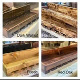 Edged Bar Shelf 8” Deep w/ Wine Glass Rack