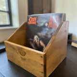 Rustic Vinyl Record Storage Crate, 12” Shelf Depth