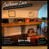 Rustic Vinyl Record Storage and Display Stand