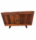 Handcrafted Reclaimed Wood Whiskey Cabinet | Freestanding or Wall Mounted Bar Cabinet