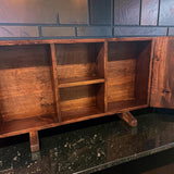 Handcrafted Reclaimed Wood Whiskey Cabinet | Freestanding or Wall Mounted Bar Cabinet
