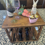 Reclaimed Wood Wine Rack /Freestanding with Shelf Top