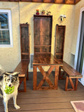 Rustic Murphy Dining Table / Murphy Benches