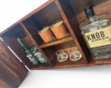 Handcrafted Reclaimed Wood Whiskey Cabinet | Freestanding or Wall Mounted Bar Cabinet