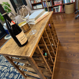 Reclaimed Wood Wine Rack /Freestanding with Shelf Top