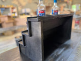 Handcrafted Coffee Syrup Bottle Display Shelf