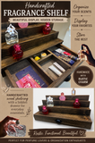 Deep Shelf Cologne and Perfume Display Shelf with Hidden Storage Drawer; 24 Inch Wide