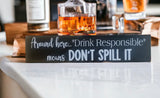 Funny Wood Bar Signs | Home Bar Decor | Wine Gift | Whiskey Gift