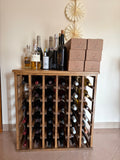 Reclaimed Wood Wine Rack /Freestanding with Shelf Top