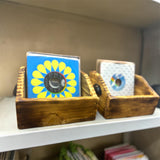 Reclaimed Wood 7” Vinyl Record Mini Storage Box