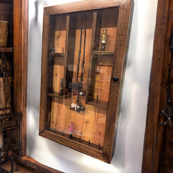 Large Duck & Goose Call Display Case | Handcrafted Reclaimed Wood Hunting Gift