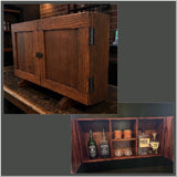 Handcrafted Reclaimed Wood Whiskey Cabinet | Freestanding or Wall Mounted Bar Cabinet
