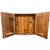 Handcrafted Reclaimed Wood Dartboard Cabinet – 27.5” x 27.5”