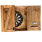 Handcrafted Reclaimed Wood Dartboard Cabinet – 27.5” x 27.5”