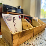 Reclaimed Wood Vinyl Record Storage Box