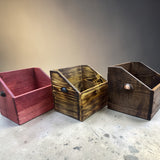 Rustic Vinyl Record Storage Crate, 12” Shelf Depth