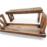 Foldable Reclaimed Wood Bench