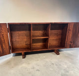 Handcrafted Reclaimed Wood Whiskey Cabinet | Freestanding or Wall Mounted Bar Cabinet