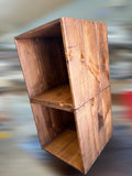 Rustic Vinyl Record Storage Cube | Stackable LP Record Shelf