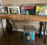 Rustic Vinyl Record Storage and Display Stand