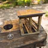 Reclaimed Wood Wine Rack /Freestanding with Shelf Top