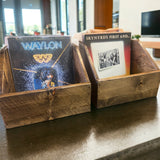 Rustic Vinyl Record Storage Crate, 12” Shelf Depth
