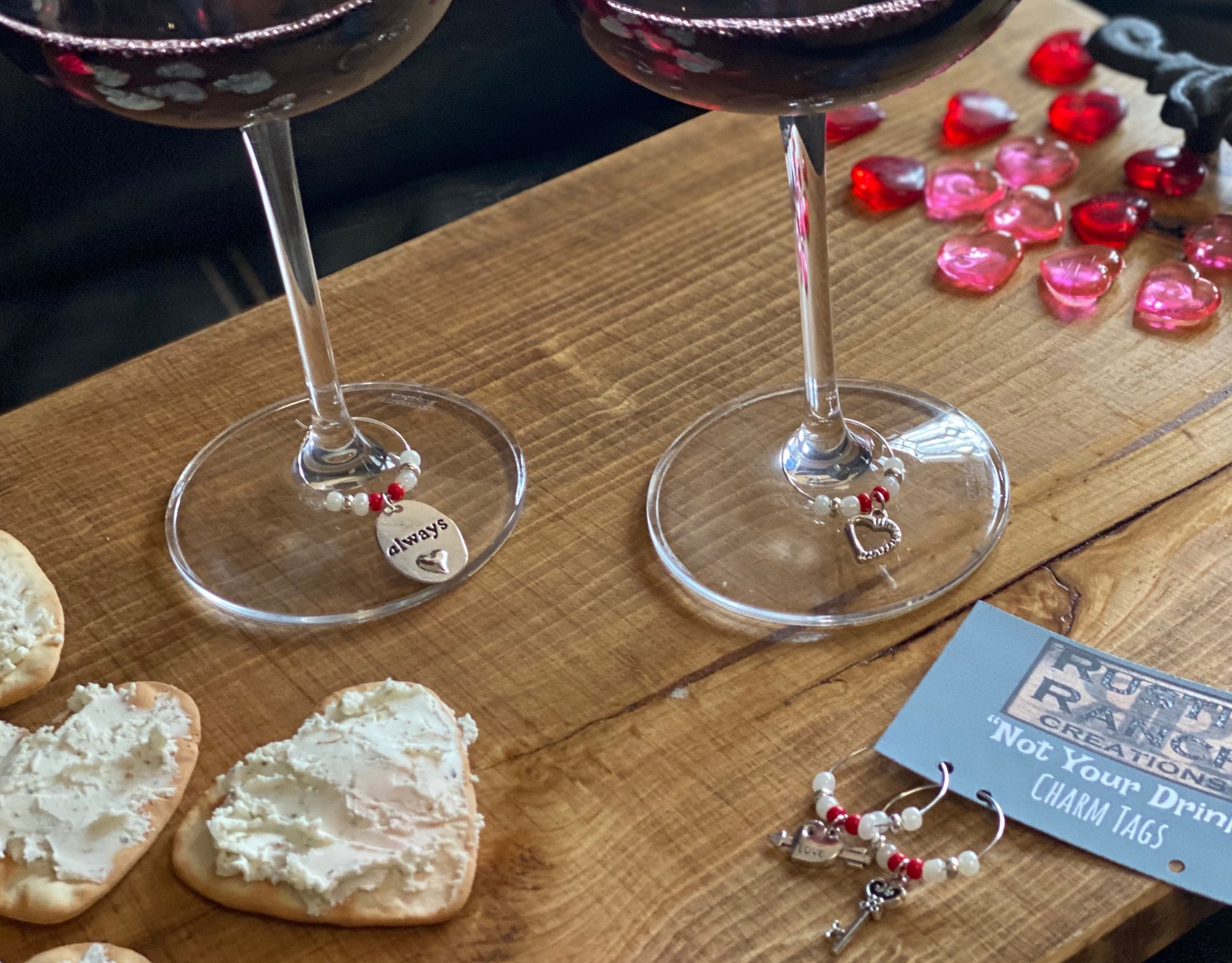 Love Set Drink Tags/ Wine Charms – Rustic Ranch Creations
