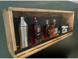 Reclaimed Wood Open Liquor Cabinet