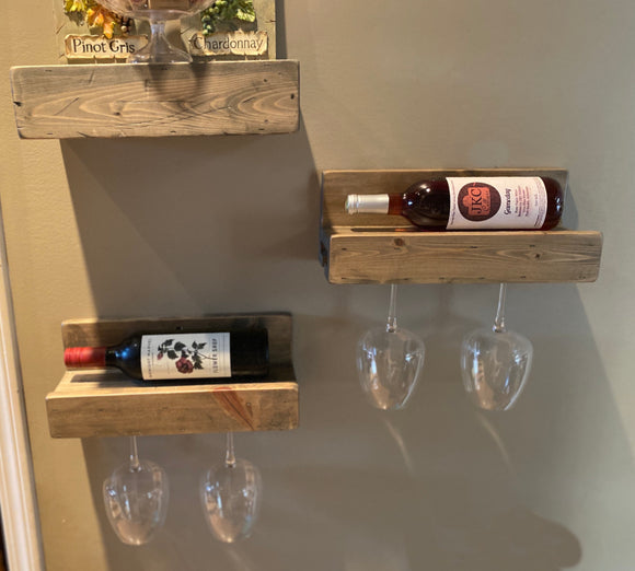 Wine Bottle and Glass Shelf