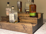 Rustic Wood Step Shelves / Tiered Display Shelves