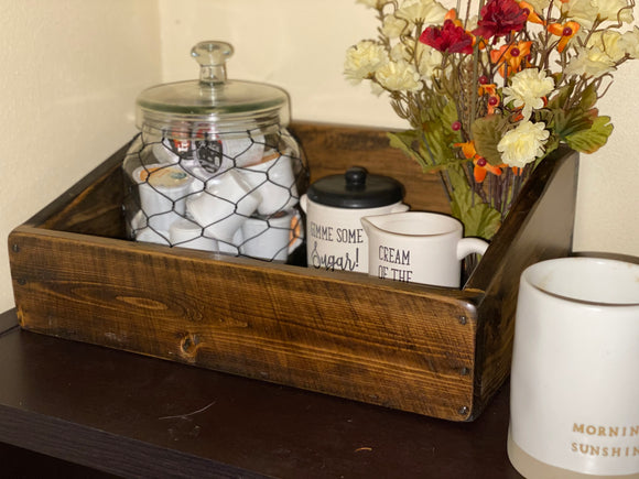 Reclaimed Wood Kitchen Counter / Coffee Bar Box