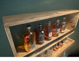 Reclaimed Wood Open Liquor Cabinet